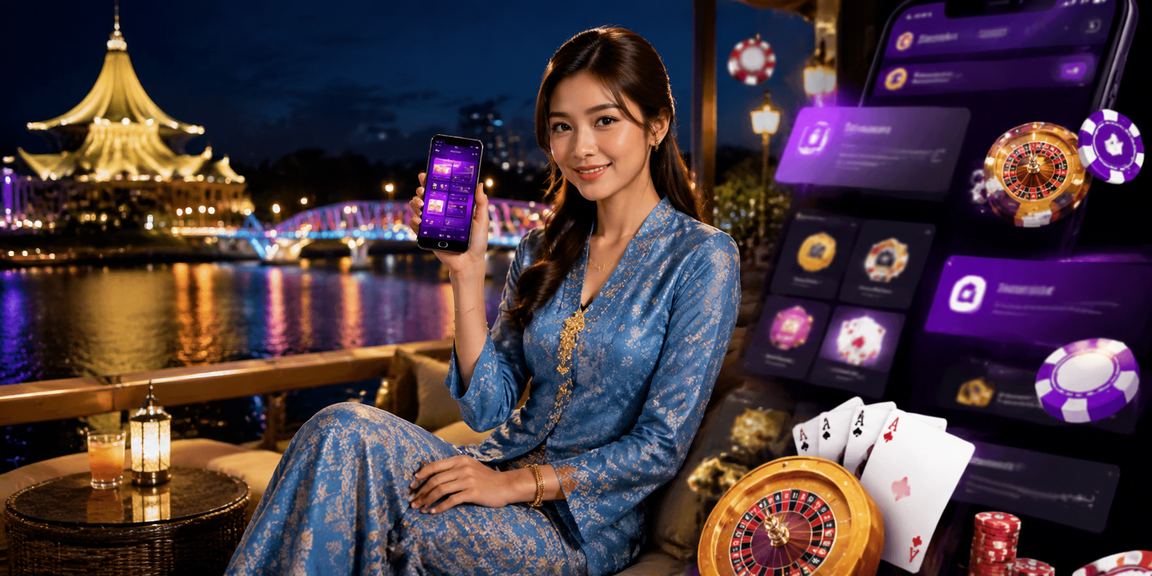Pengguna aplikasi kasino Kuching berbaju kurung bermain dengan selamat dan bertanggungjawab