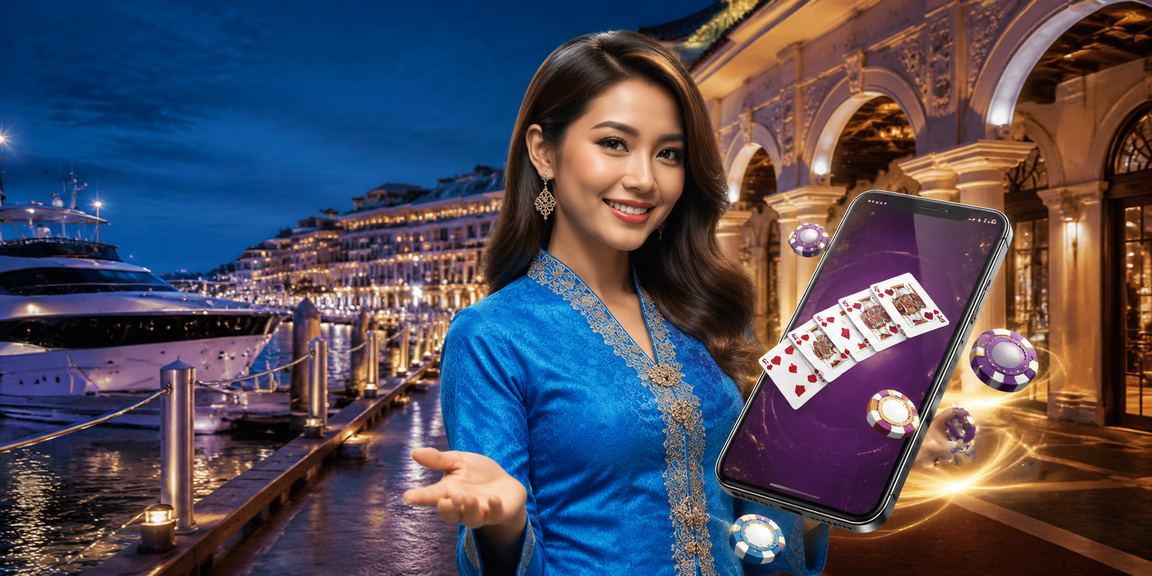 Suasana permainan rummy bergaya baju kurung Malaysia dengan elemen hiburan sukan interaktif